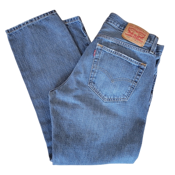 Levi's 559 Blue Straight Leg Denim Jeans Size 33x30 - Picture 4 of 5